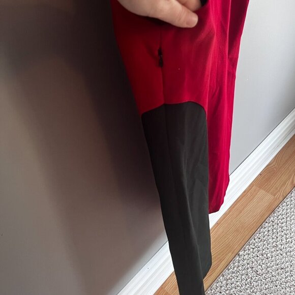 OLSEN EUROPE Y2K colourblock sleeveless black red dress size L / 14 semi formal - Picture 9 of 9